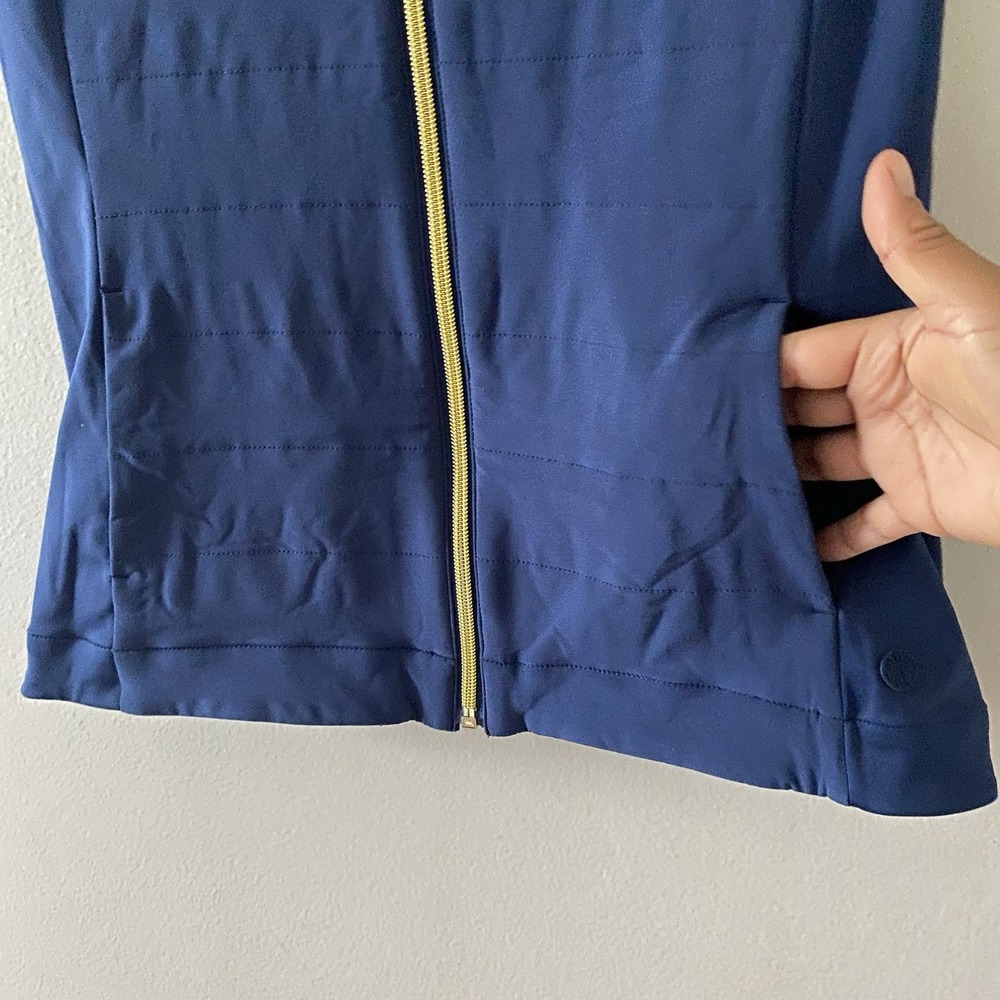 Lilly Pulitzer Luxletic Kimberline Hybrid Vest XXS Low Tide Navy NWT Flaw - Picture 5 of 15